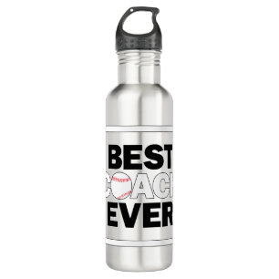 Baseball Best Coach Ever Sports Coaches Gift Idea 710 Ml Water Bottle