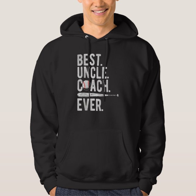 Baseball Best Uncle Coach Ever Proud Dad Daddy Fat Hoodie (Front)