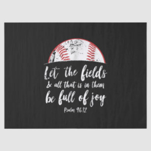 Baseball Bible Verse  Cute Christian Psalm 96 Tissue Paper