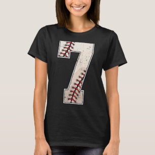 Baseball Birthday Boy 7 Seven Years Old 7th Bday P T-Shirt