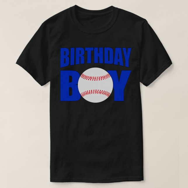 Baseball Birthday Boy Blue Baseball Player Birthda T-Shirt (Design Front)