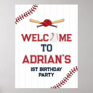Baseball birthday boy poster