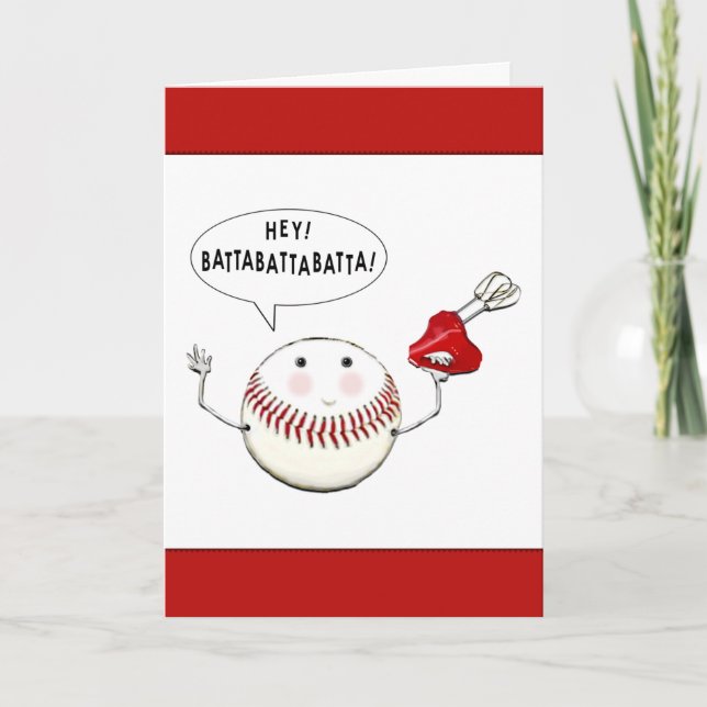 Baseball Birthday Card (Front)