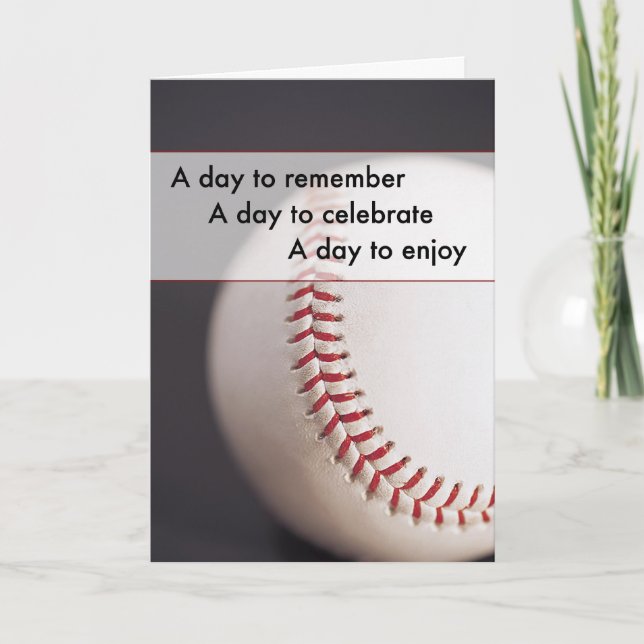 Baseball Birthday Card (Front)
