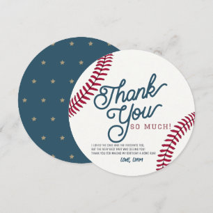 Baseball Birthday Circle Thank You Card