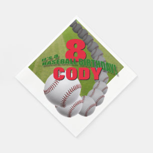 Baseball Birthday - custom PAPER NAPKINS
