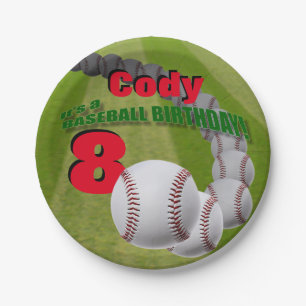 Baseball Birthday - custom PAPER PLATES