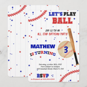 Baseball Birthday Invitation