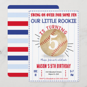 Baseball Birthday Invitation