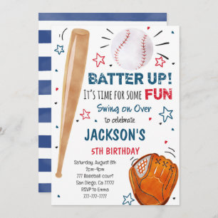 Baseball Birthday Invitation