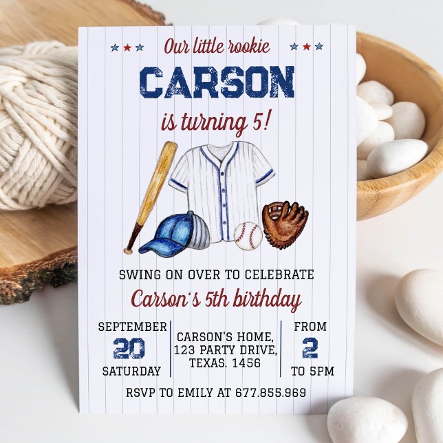 Baseball Birthday Invitation Batter Up (Creator Uploaded)