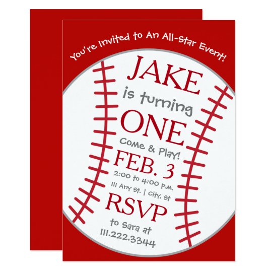 Baseball Birthday Invite- Special Bday Invitation