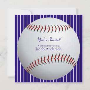 Baseball Birthday Invites
