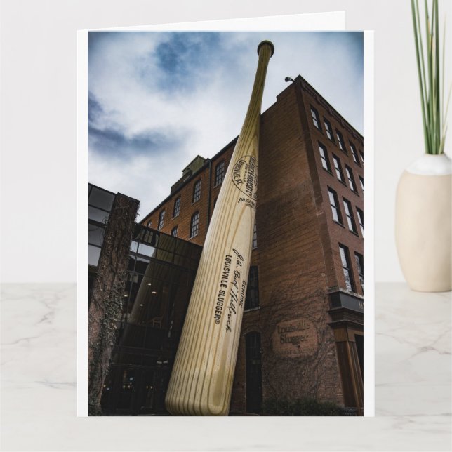BASEBALL BIRTHDAY LOUSIVILLE GREETING CARD (Front)