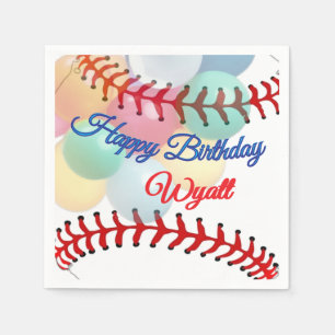 Baseball Birthday  Napkin