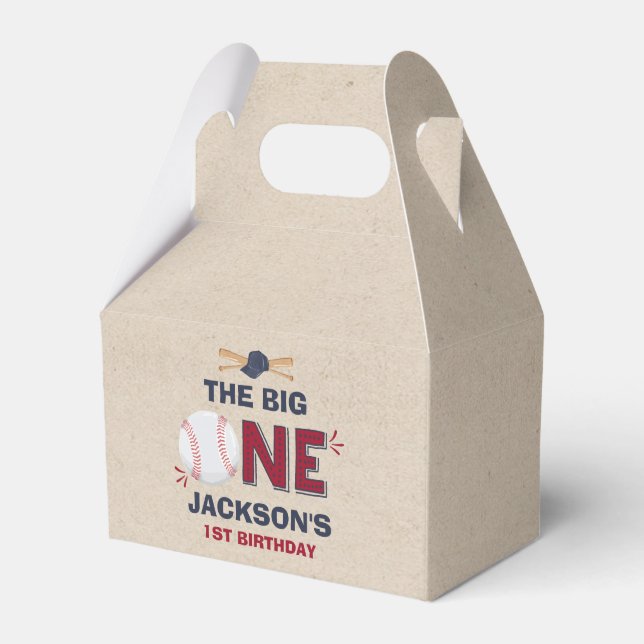 Baseball Birthday Party Favour Box Baseball Party (Front Side)