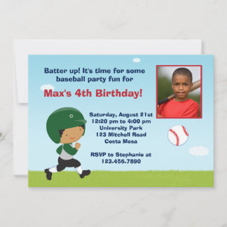 Baseball Birthday Party Invitation