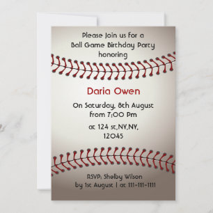 Baseball Birthday Party Invitation