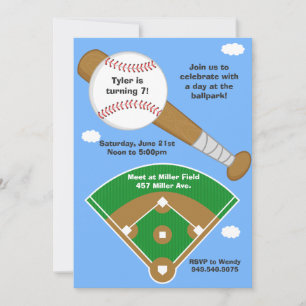 Baseball Birthday Party Invitation