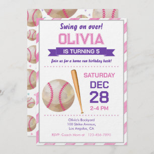 Baseball Birthday Party Invitation