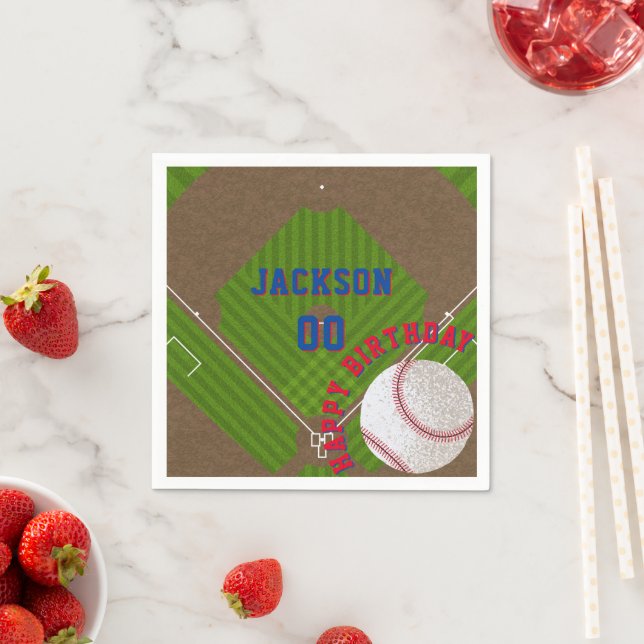 Baseball Birthday Party Napkin (Insitu)