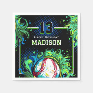 Baseball Birthday Party Napkin