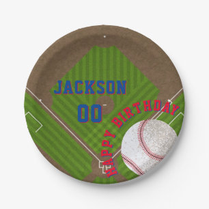 Baseball Birthday Party Paper Plate