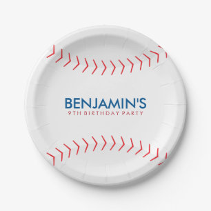 Baseball Birthday Party Paper Plate