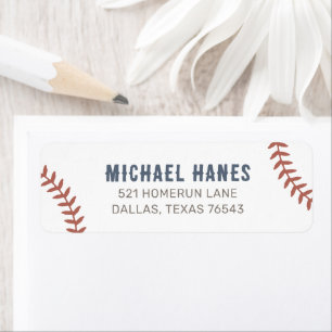 Baseball Birthday Party Return Address