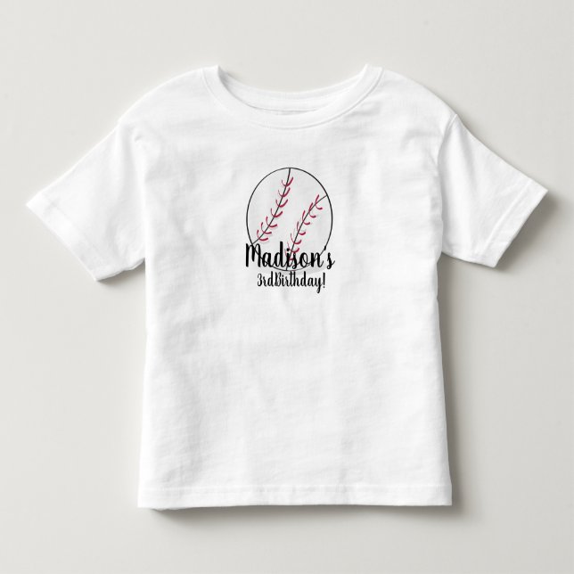 Baseball Birthday Shirts for Toddlers (Front)