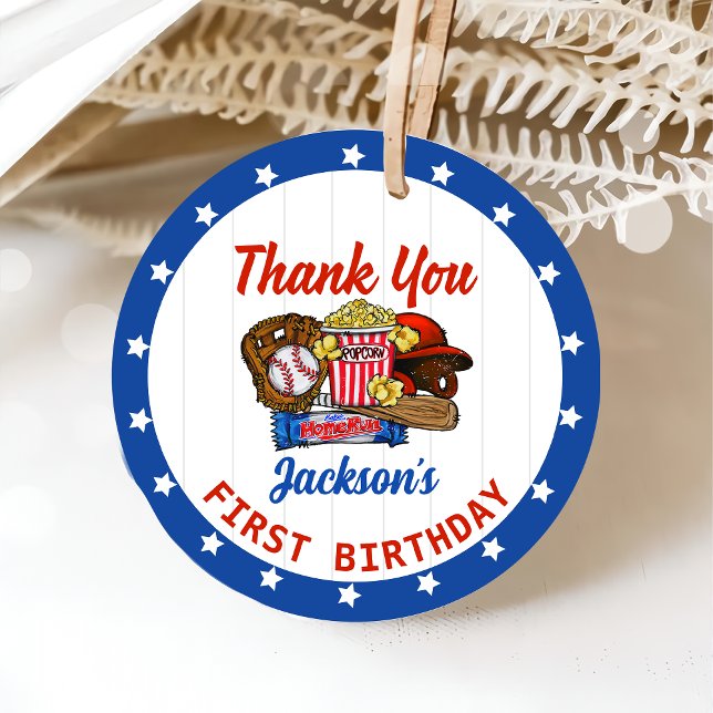 Baseball Birthday Thank You Favour Tags (Creator Uploaded)
