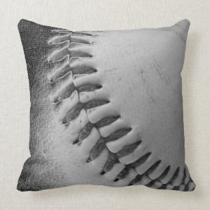 BASEBALL (black and white) Cushion