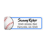 Baseball Blue & Black Address