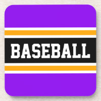 BASEBALL Bold Bright Purple Yellow Black Stripes