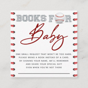 Baseball Books For Baby Enclosure Card