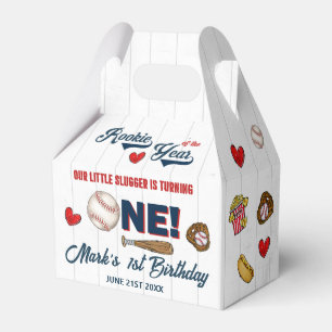 Baseball Boys 1st Birthday Party Favour Box