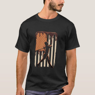 Baseball Boys Drip USA Kids Dripping Ice Cream Ame T-Shirt