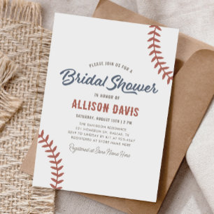 Baseball Bridal Shower Invitation