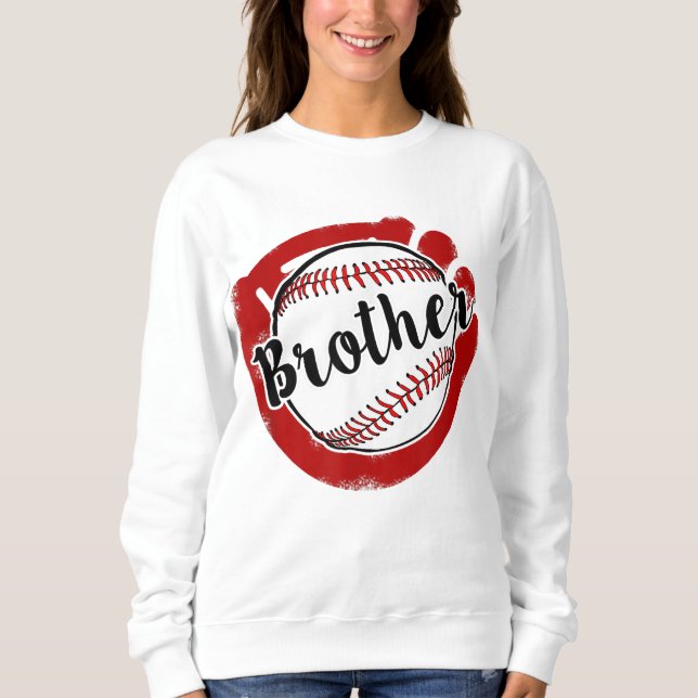 Baseball Brother for Baseball Softball Mum Sweatshirt (Front)