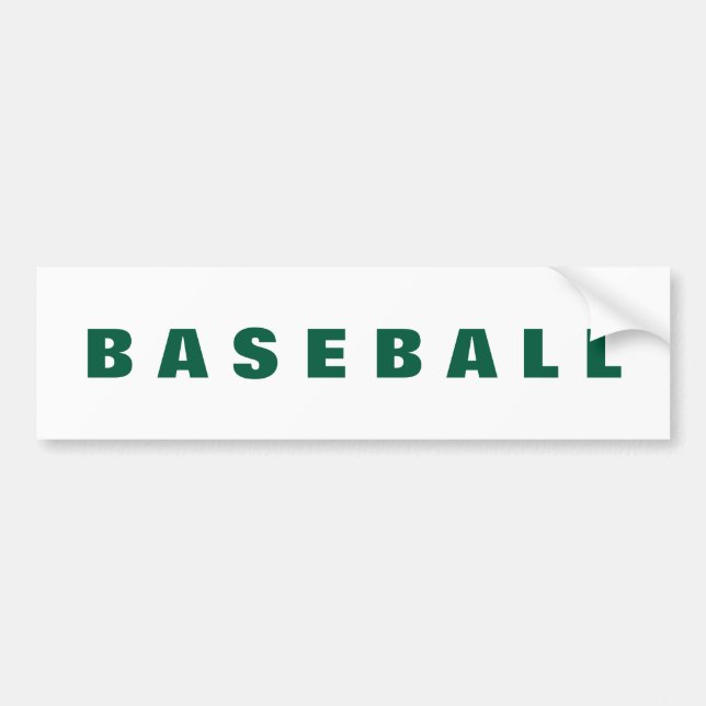 Baseball bumper sticker (Front)