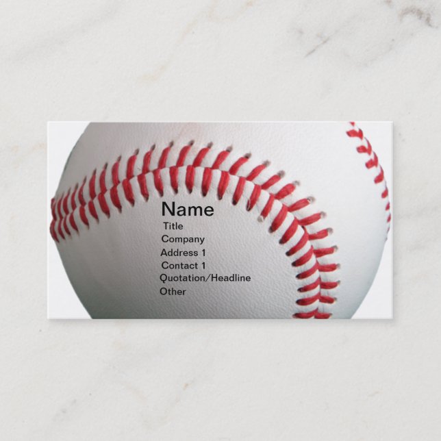 Baseball Business Card (Front)