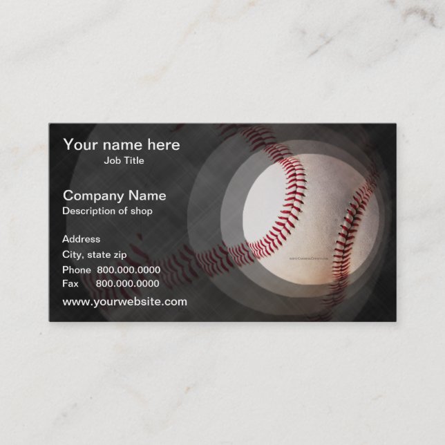 Baseball Business Card (Front)