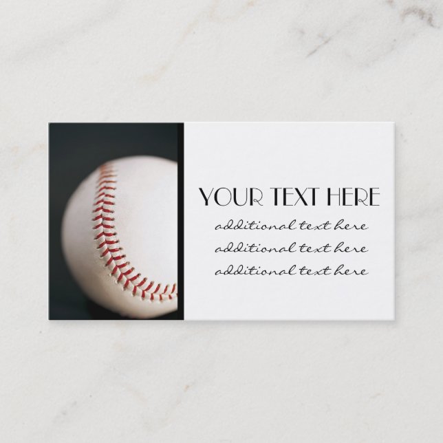 Baseball Business Card (Front)