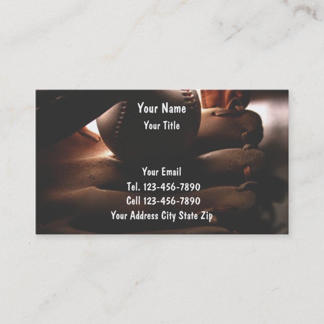 Baseball Business CardS (Front)
