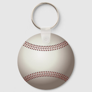 Baseball Button Keychain