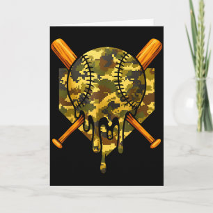 Baseball Camo Boys Ice Cream Youth Baseball Card