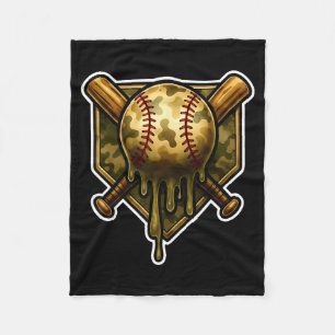 Baseball Camo Drip Ice Cream Youth Boys Srts Fleece Blanket