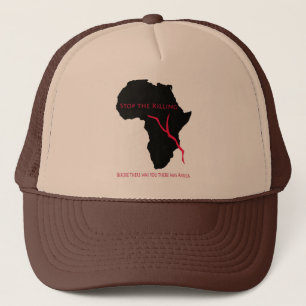 Baseball Cap Africa Map- Blood