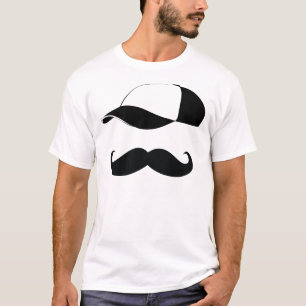 Baseball Cap and Moustache T-Shirt