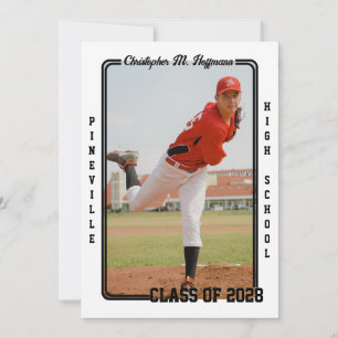 Baseball Card Graduation Announcement